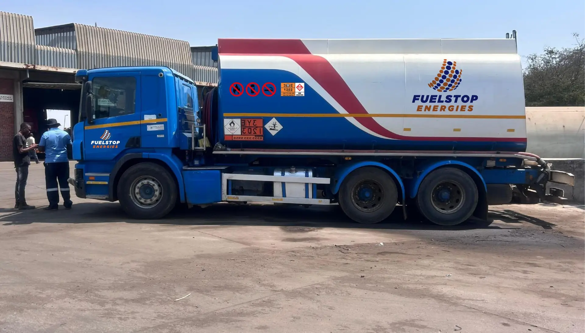 Fuelstop Energies tanker in company livery